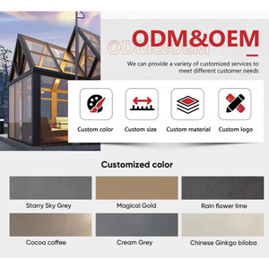 Hợp kim khung nghiêng mái đúc cho khu dân cư căn hộ công viên ngoài trời kèm theo sunroom sunroom với mái tam giác - Product Image 6