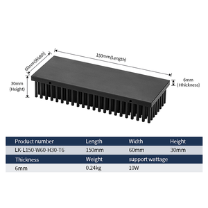 L150 W60 H30 10W siyah kare soğuk dövme Pin Fin soğutucu için Led ışık - Product Image 5