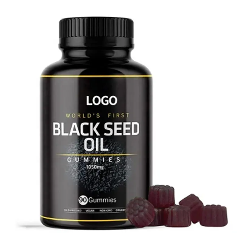 Produit de beauté de gommes d'huile de graine noire de formule personnalisée d'étiquette d'OEM/ODM pour le soutien immunitaire