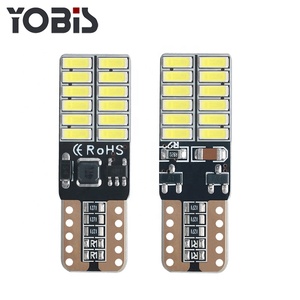 Yobis T10 4014 24SMD LED çip genişlik işık plaka işık araç İç işık ile çok renkli t10 led canbus canbus t10 led - Product Image 3
