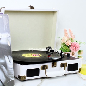 Reproductor de discos de vinilo tocadiscos para grabación, Sistema de música portátil, altavoz de diente azul, Tocadiscos - Product Image 4
