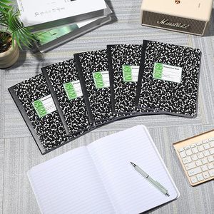Kompozisyon defteri toplu geniş yönetilen Comp kitap iş için 9-3/4x7-1/2 100 sayfa dergi okul ofis malzemeleri için siyah - Product Image 2