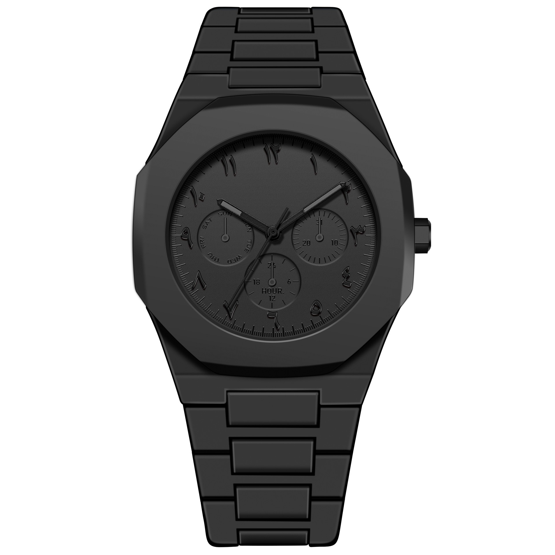 Cronografo nero arabo