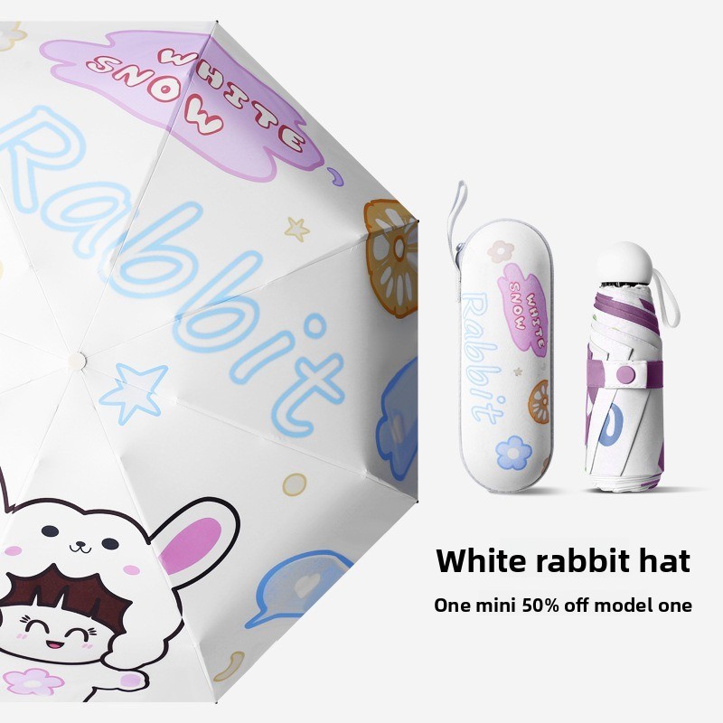 Gorro de conejo blanco - Rosa
