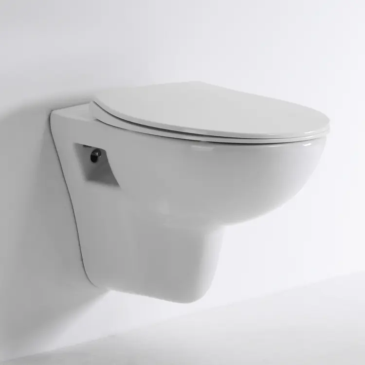 50 cm weiße Keramik randlose Badezimmer Toilette WC Suspendu WC Toilette Wand montiert