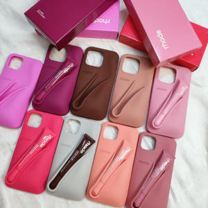 Luxury <strong>Rhode</strong> Silicone Mobile Phone Cases with Lip Gloss Lipstick Holder Compatible with for IPhone11 12 13 14 15 16 Pro <strong>Max</strong> Plus