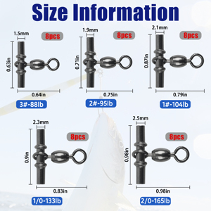 40PCS Three Way Fishing <strong>Swivels</strong> Tackles Set Cross Line T-Shape Fishing Line Connector for Saltwater Catfish Deep <strong>Drop</strong> Rigs - Product Image 3