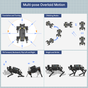 Jetson Nano ROSオープンソースPythonプログラミング教育ロボティクキットを搭載したROSPug四脚ロボット犬 - Product Image 3