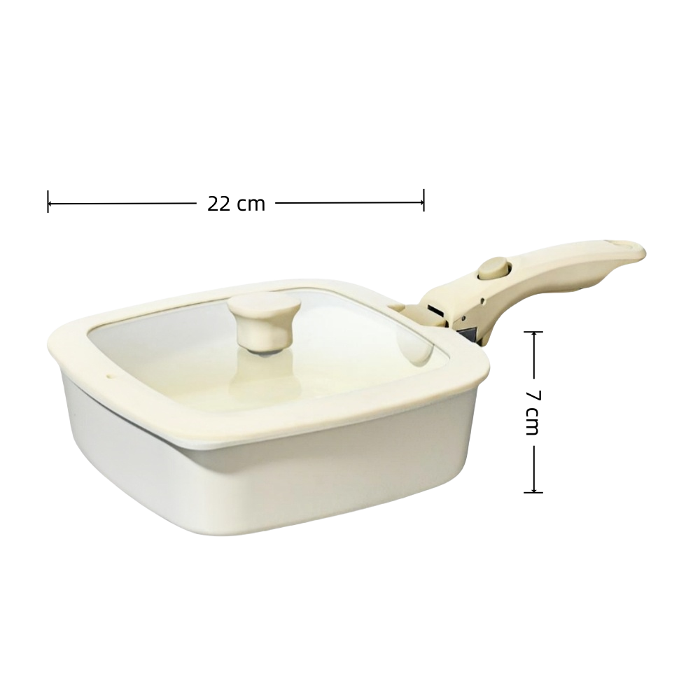 Casserole peu profonde 22*7cm avec couvercle
