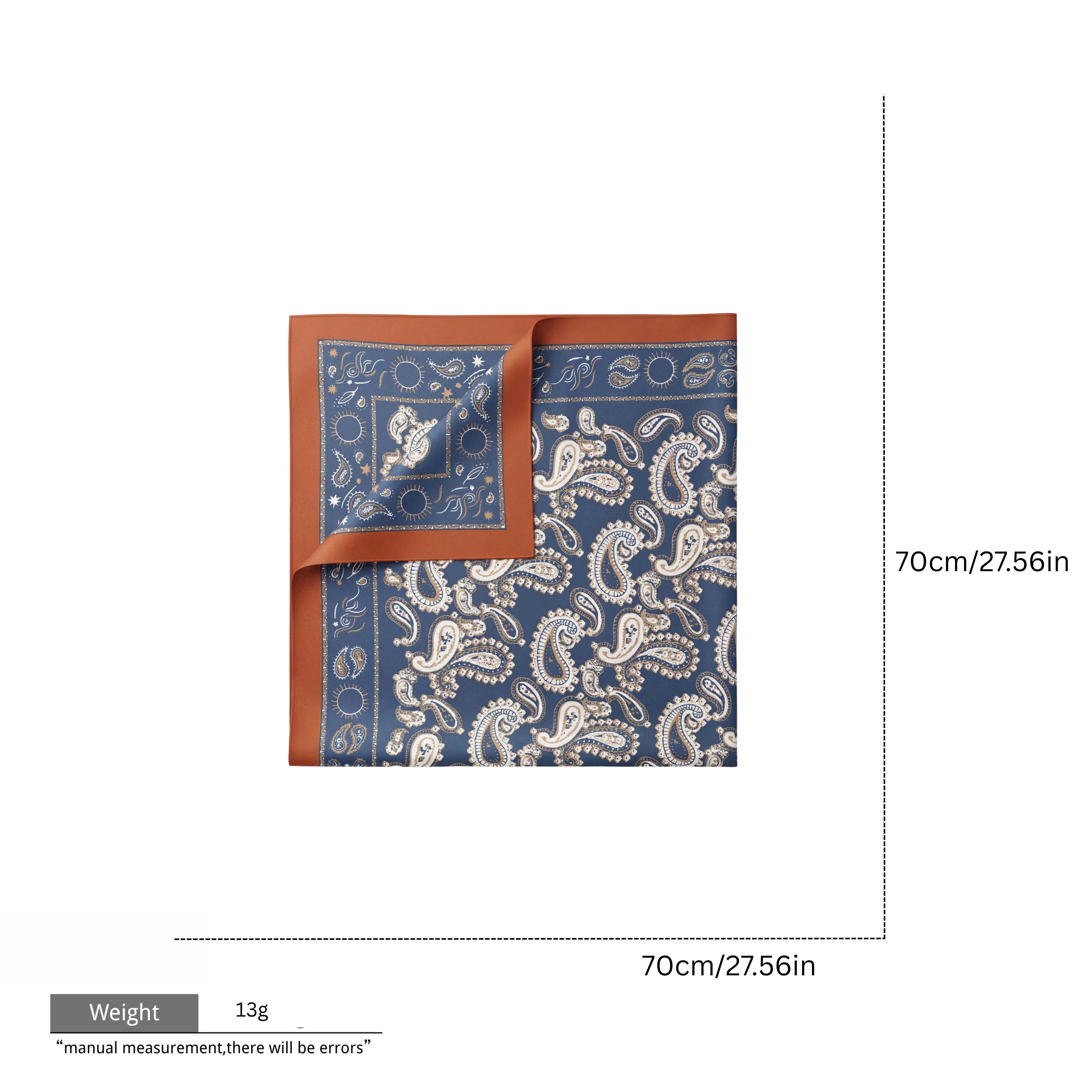 Pañuelo de cachemira azul con diseño de cachemira