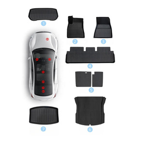 Lüks 3D TPE araba paspaslar modeli 3 Y tüm hava halı kapak Tesla için ön arka gövde Mat Set 2022 2023 2024 2025 - Product Image 1