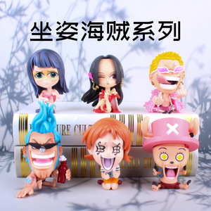 8-13厘米卡通Roronoa Zoro Boa Hancock Ace Luffy坐图电影动漫人物坐图玩具