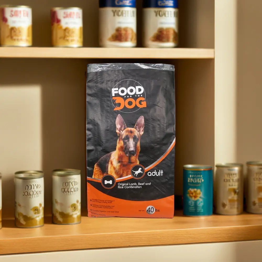 Hot 40lb China Hond/Kat/Pet Food Zakken Pp Geweven Verpakking Vochtbestendige Geur Proof Food Grade Verpakking
