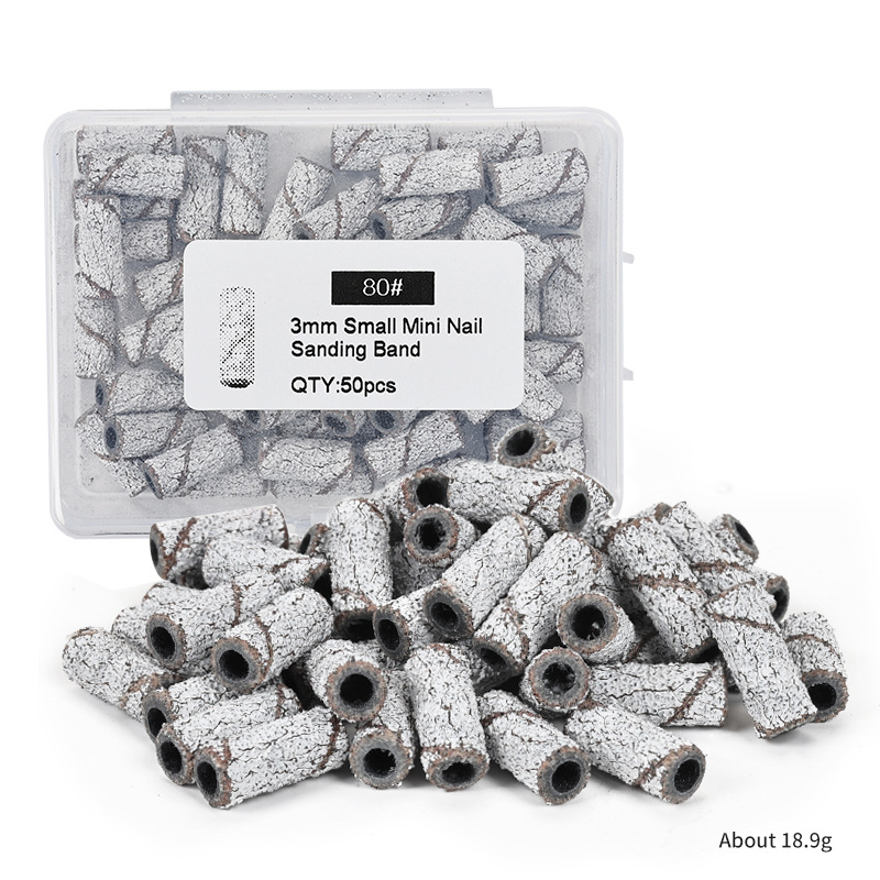 50pcs white small size sand ring boxed 80#(without bearing)