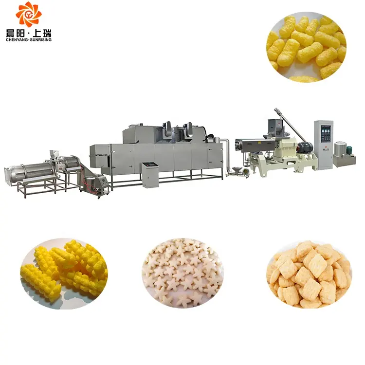 Ligne de production de snacks multifonctions Machine de production complète de boules de fromage de maïs soufflé