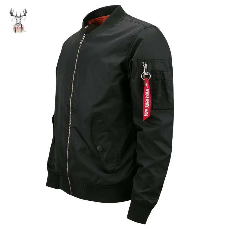 Hot Selling Custom Winter Long Sleeve Zipper Vintage Fashion Design Cotton Liner Men Pilot Jacket