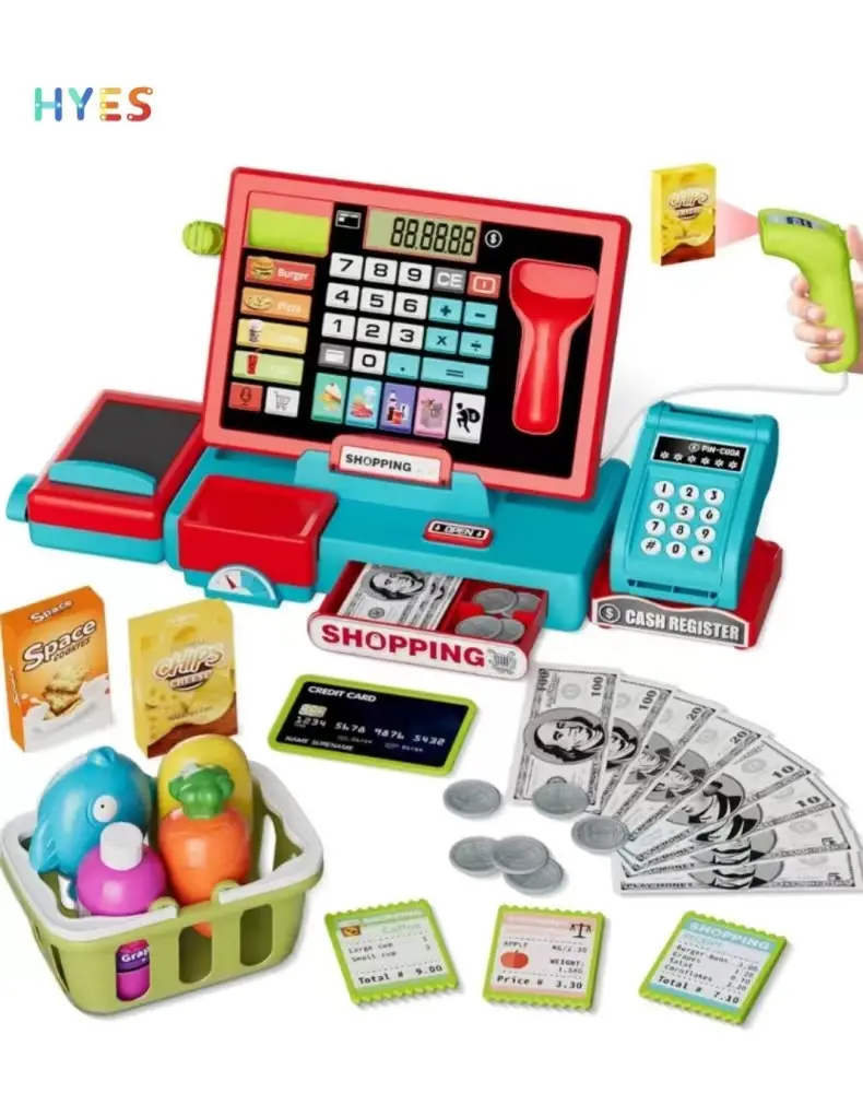 Huiye Kassa Speelgoed Simulatie Shopping Speelgoed Geschenken Met Elektronische Geluiden Leuk Indoor Doen Alsof Huis Speelgoed Voor Kinderen