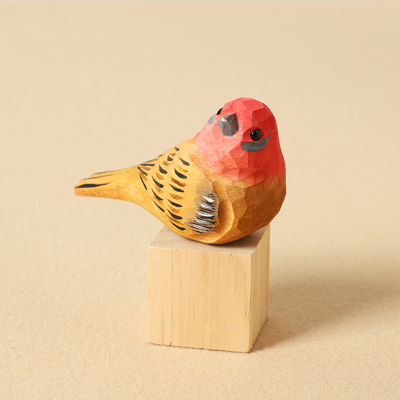 Bloc de bois de mésange sculpté en bois