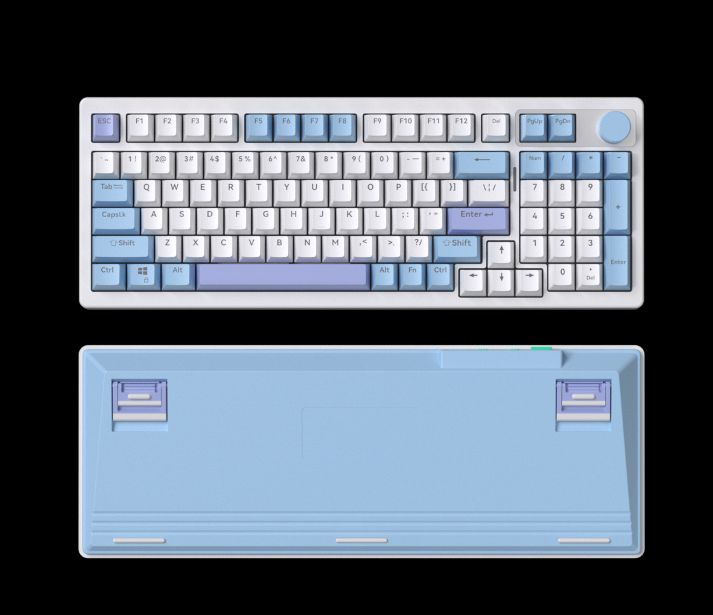 Blanco y azul