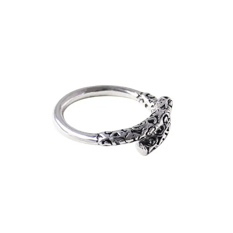 925 sterling silver opening ring incantation retro female personality new trend adorn article cool girl all match