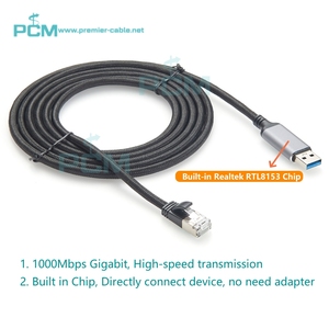 USB3.0 tipo da A RJ45 cavo di rete 1000Mbps Gigabit, in alluminio da USB A RJ45 LAN cavo di rete direttamente collegato Chipset - Product Image 3