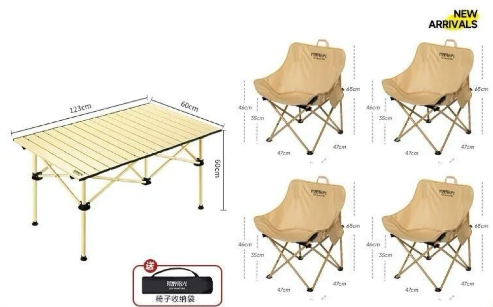 4 sillas con mesa grande
