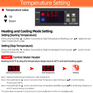 Termostato electrónico Digital para SHT-2000, controlador de temperatura para microordenador, 110-230V/ACDC12-72V - Product Image 4