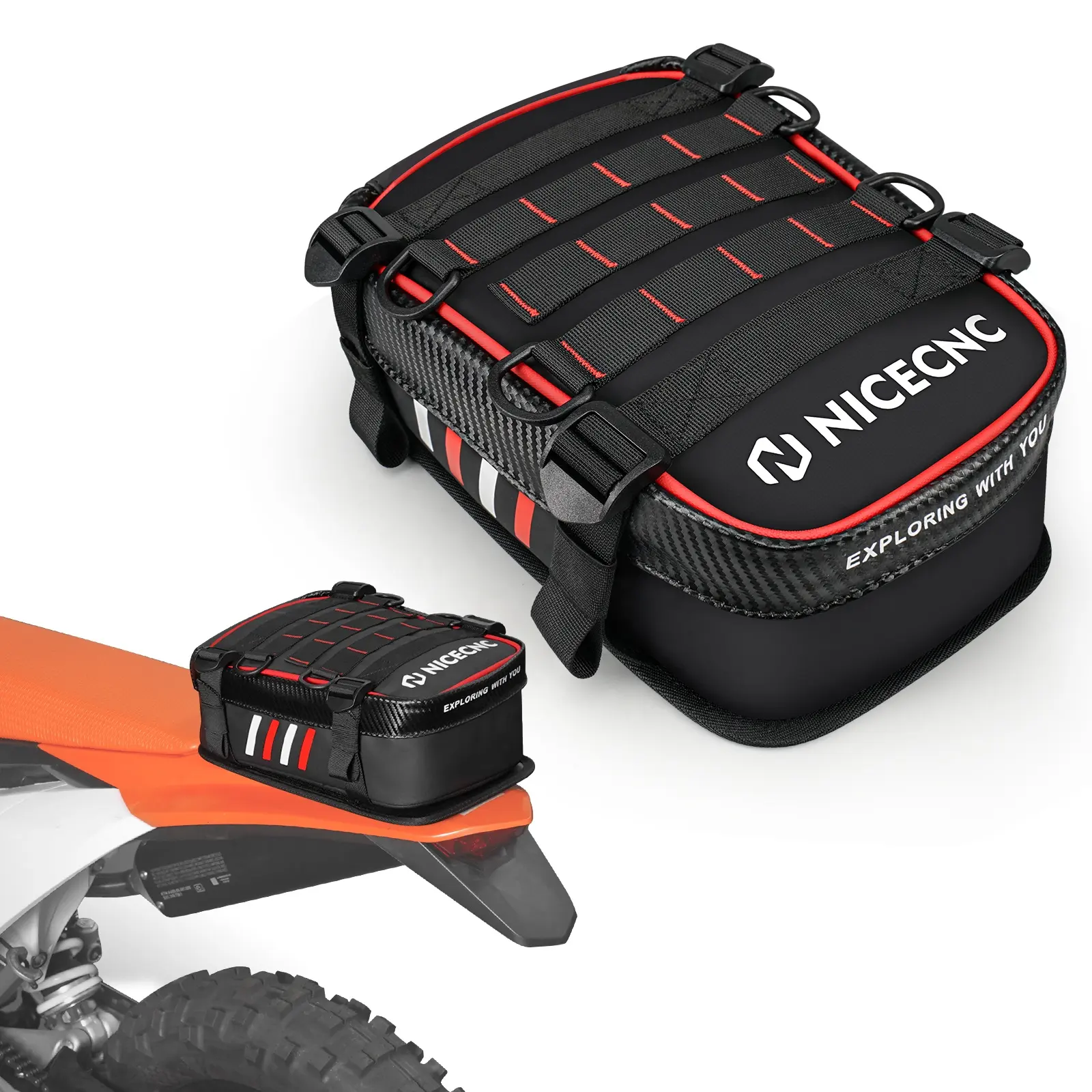 NiceCNC - Bolsa de ferramentas para para-lamas traseiro de motocicleta off-road, para motocicleta, enduro, com para-lamas traseiro DRZ400S, DRZ400, YZ450F, YZ250F, XC-W, EXC