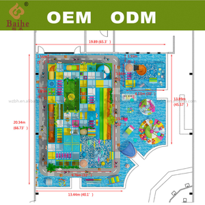 Baihe CE chứng nhận thép trẻ em chơi Thiết bị trò chơi mềm trong nhà Thiết bị chơi trẻ em sân chơi lớn trong nhà an toàn và bền - Product Image 4