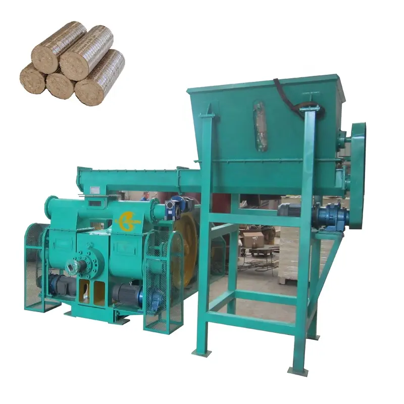 Máquina de prensado de ladrillo de heno, máquina de prensado de madera, paja, serrín, segunda mano, China, en venta