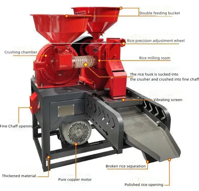 디젤 라이스 밀링 머신/라이스 헐러 머신/화이트 라이스 머신