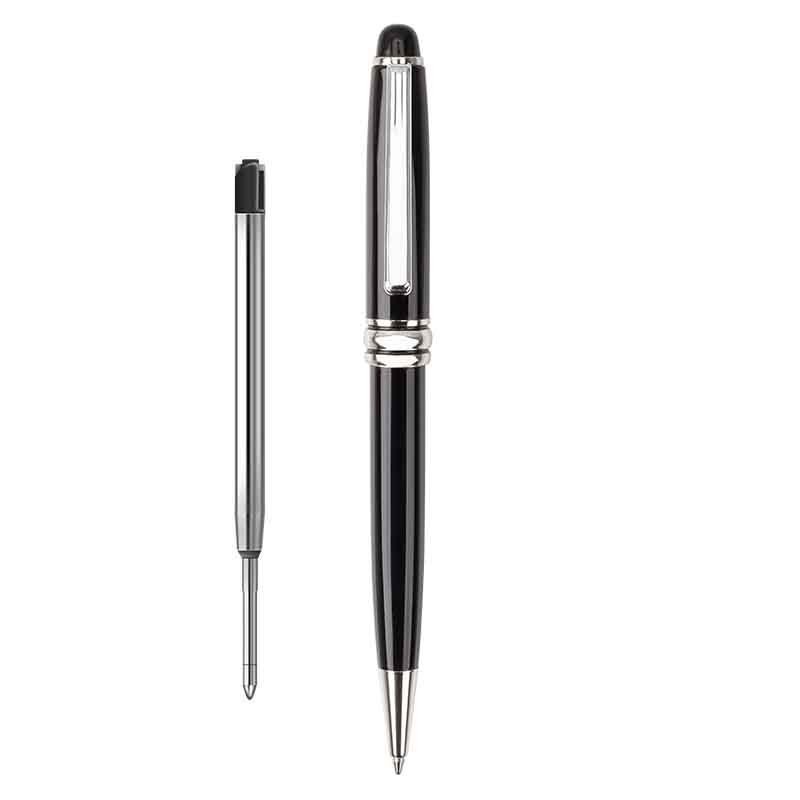Black--Silver Clip ballpoint pen