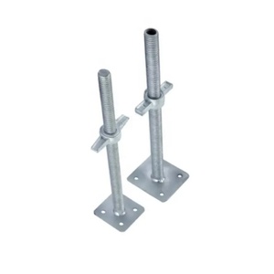 镀锌模板可调钢支撑支柱金属重型脚手架，带方板和螺旋千斤顶 - Product Image 4