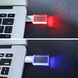 LICHTER Kristall-Holz-LED-Speicherständer leuchten USB-Flash-Laufwerk 2.0 3.0 U-Disch Schlüssel Speicher USB 128 MB 32 GB 128 GB LED-Speicherlaufwerk - Product Image 6