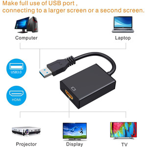 USB 3.0至高清MI音频视频适配器转换器高速5 gbps多显示适配器，适用于Win8 10 11 FL2000外部视频卡 - Product Image 6
