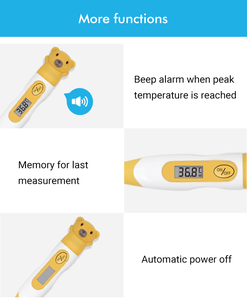 Бытовые водонепроницаемые Мультяшные термометры, звуковой сигнал, гибкий наконечник, медицинский Ректальный цифровой термометр - Product Image 3