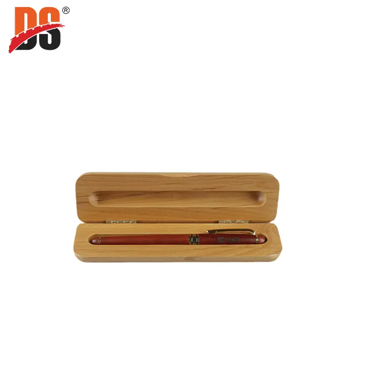 Ds Amerikaanse Maple Custom Desktop Houten Potlood Doos Handig Pen Box