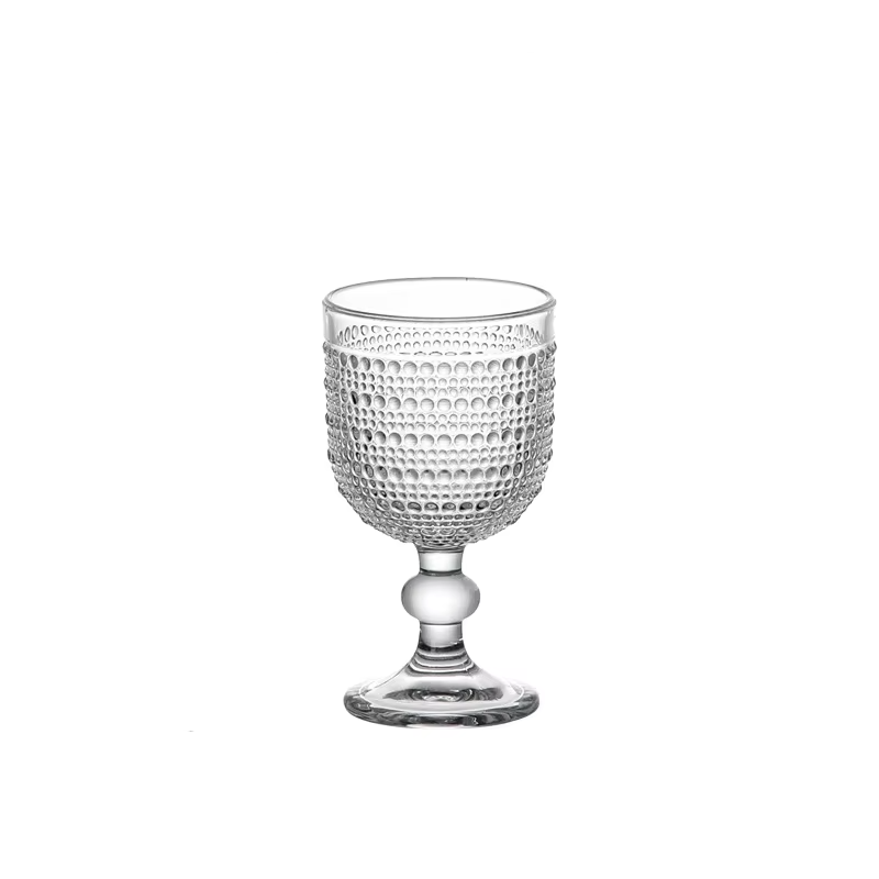 Petit verre à vin goutte de pluie transparent