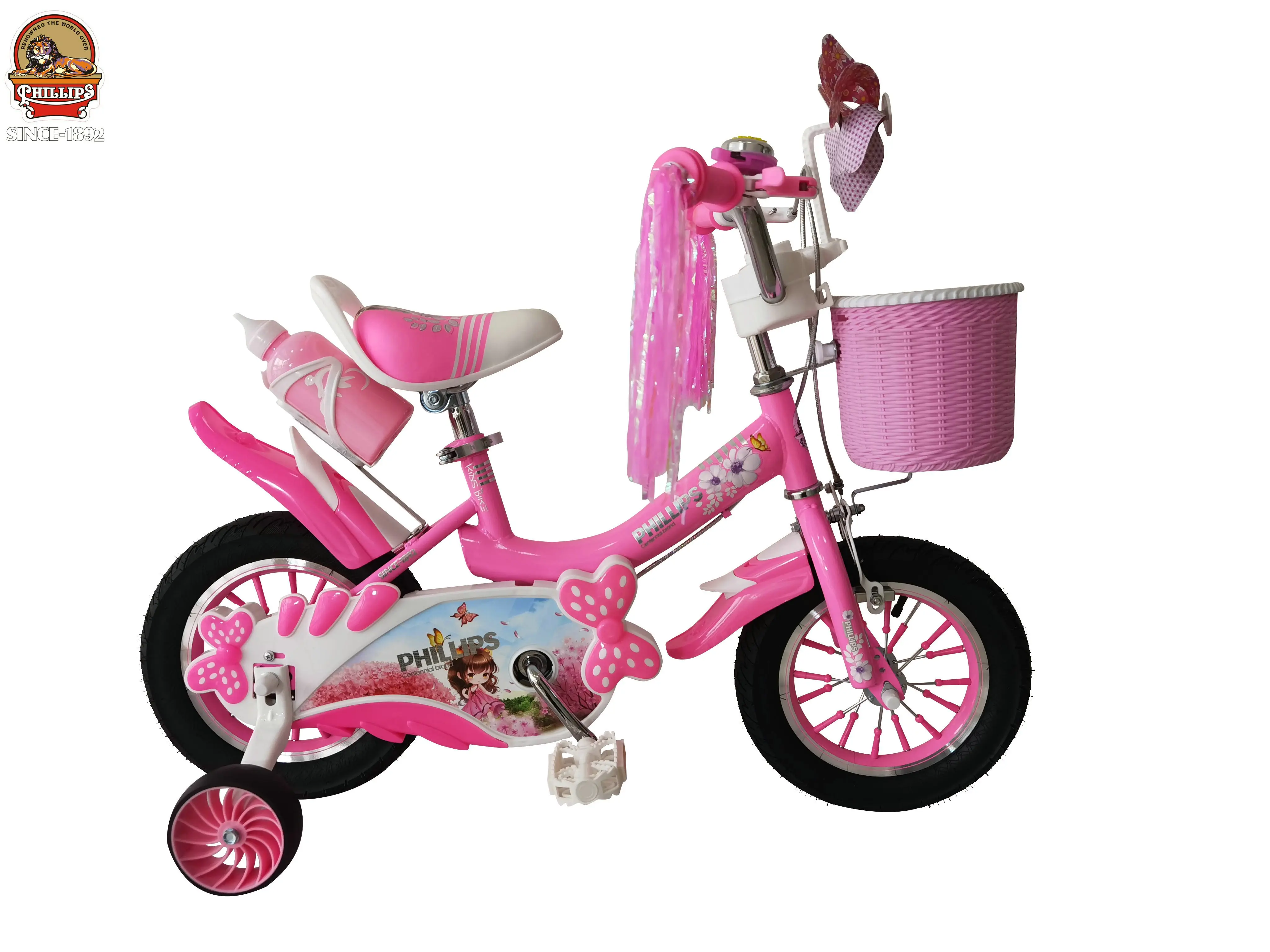 دراجة أطفال فريدة طراز جديد من المصنع مباشرة ذات سرعة واحدة للفتيات الصغيرات مع خط فرامل دراجة أطفال من فيليبس