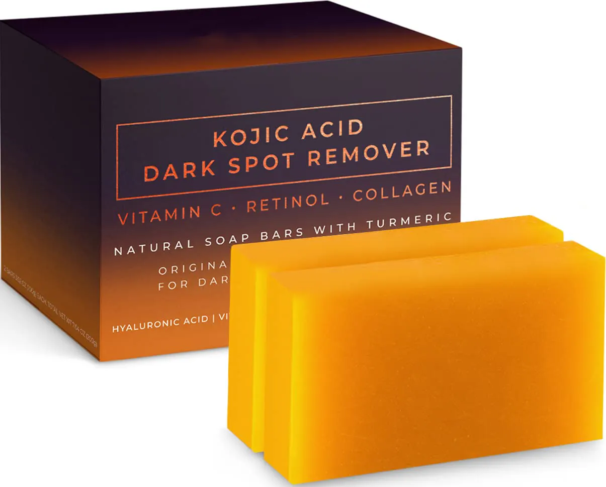 Sabun asam Kojic pemutih kulit kunyit madu organik alami Label pribadi kunyit & sabun asam Kojic grosir