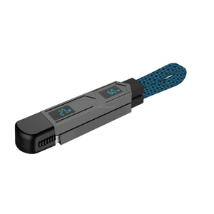 60W 4-in-1 USB C-デュアルスクリーン数値ディスプレイ付きマルチ充電ケーブル - Product Image 1