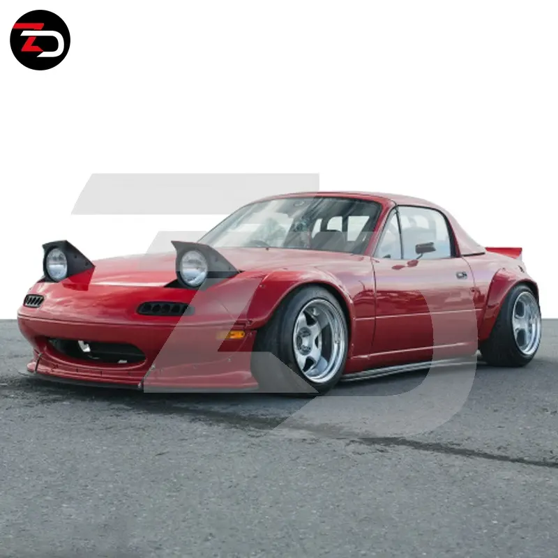 Buon montaggio RB Style Body Kit paraurti anteriore Lip Ducktail passaruota per MX5 Miata NA 1989-1998