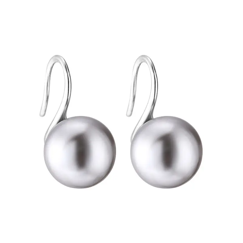 Damen-S925 Silber-Schale und Perlenhaken-Ohrringe täglicher Schmuckstag Rhodium-Goldplattiert für Hochzeit und Geschenke