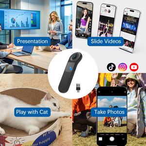 2-in-1 USB Typ C Wireless Presenter mit Laserpointer Remote PowerPoint Clicker Lautstärke regler und Slide Advancer