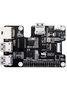 PCIe a Gigabit Ethernet y USB 3,2 Gen1 HAT para Raspberry Pi 5, 3,2 Gen1 USB 3x, 1x Gigabit Ethernet, SIN controlador, Plug and Play - Product Image 5