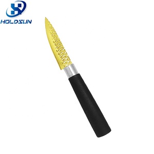 Mãi Mãi Sắc Nét 3.5 Inch Vàng Titan Thép Không Gỉ Trái Cây gọt Dao Với Tay Cầm Màu Đen Cho Nhà Bếp Sử Dụng - Product Image 2