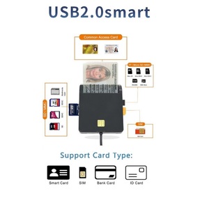 EMV CAC USB IC ID เครื่องอ่านสมาร์ทการ์ด7816 Iso แบบพกพาเครื่องอ่านบัตรพร้อมไดรฟ์ - Product Image 2