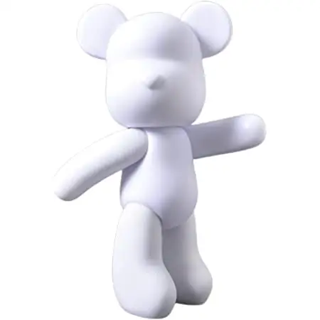 Figura de oso violento de 33CM zige en todo el mundo, figura de oso blanco DIY, muñeca, decoración del hogar, modelo de acción, juguete violento, oso fluido sombrío