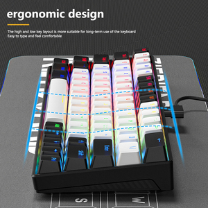 63-key TYPE-C Small Wired <strong>Notebook</strong> <strong>Keyboard</strong> Computer Office Game Electric Teclado Mecanico Axis Red Axis Mechanical <strong>Keyboard</strong> - Product Image 4