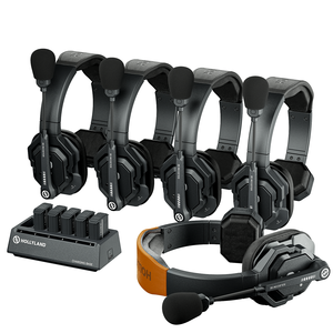 Hollyland Solidcom SE 1100ft Equipo de comunicación Full Duplex 2,4G ENC Cancelación de ruido Sistema de auriculares de intercomunicación inalámbrico
